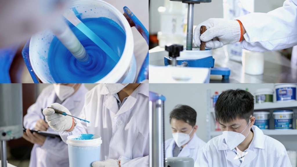 JIALAILE technicians developing and testing coating samples